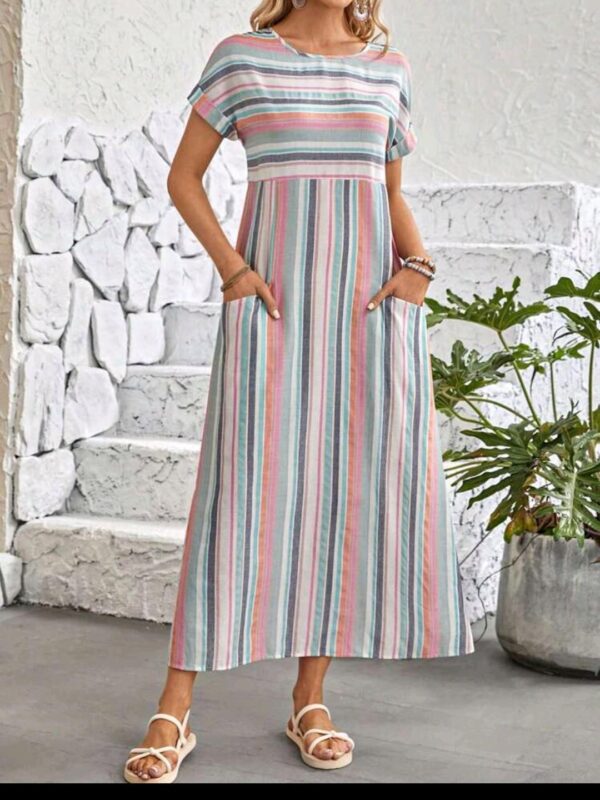 Vestido largo rayas Talla G