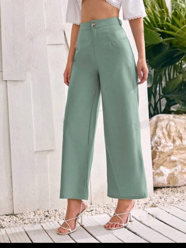 Pantalon pierna ancha verde menta Talla G
