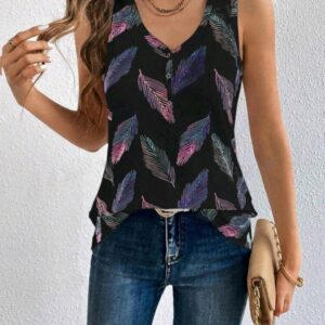 BLUSA BOTONES IMPRESOS MULTICOLOR M