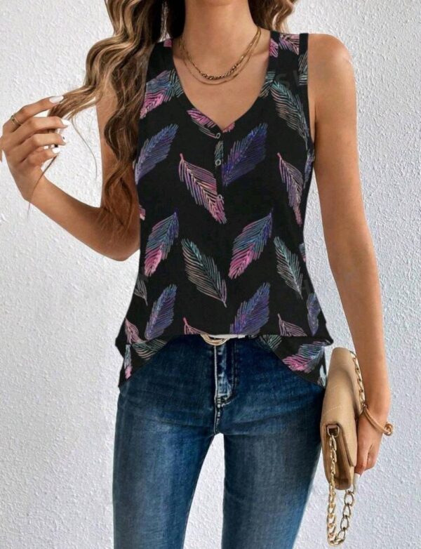 BLUSA BOTONES IMPRESOS MULTICOLOR M