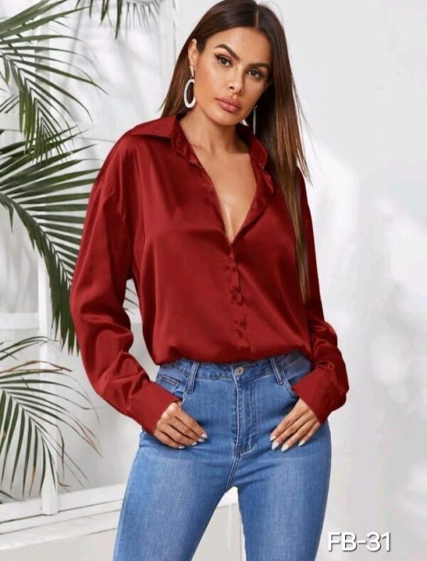 BLUSA ROJA SATIN M